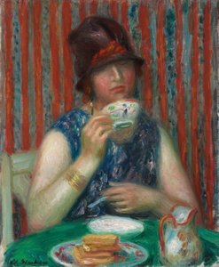 Mädchen mit Teetasse, ca. 1920