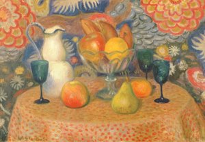 Stillleben mit drei Gläsern von William James Glackens