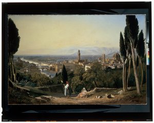 Blick auf Florenz und den Fluss Arno von San Miniato von William James Muller