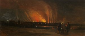 Bristol-Unruhen: Das Brennen des neuen Gefängnisses nahe der Prince Street, ca. 1831