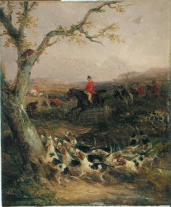 Ein südlicher Wind und ein bewölkter Himmel verkünden einen Jagdmorgen von William Joseph Shayer