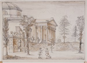 Chiswick, Blick auf die Villa von der Palladio-Statue-Seite