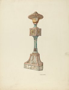 Zeremonieller Kerzenhalter Kirchliche Möbel, ca. 1941