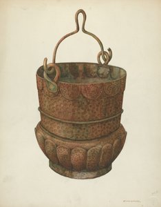 Gehämmerter Kupfereimer, 1938 von William Kieckhofel