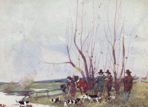 Illustration für The Compleat Angler von Izaak Walton (Farblithografie)
