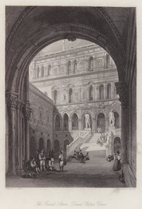 Die Riesentreppe, Dogenpalast, Venedig von William Leighton Leitch