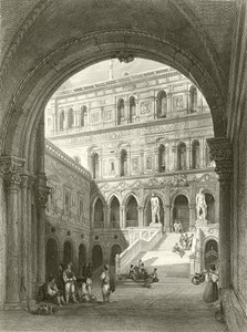 Die Riesentreppe, Dogenpalast, Venedig von William Leighton Leitch