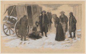Skizze für Weihnachten am Fluss von William Leroy Jacobs