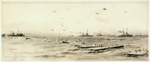 Die deutsche Hochseeflotte eingesperrt in Scapa, ca. 1918 von William Lionel Wyllie