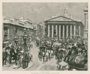 Die Bank, nach einem Bild von W. Logsdail, ausgestellt in der Royal Academy von William Logsdail