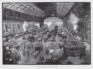Cannon Street Station, Nacht von William Luker