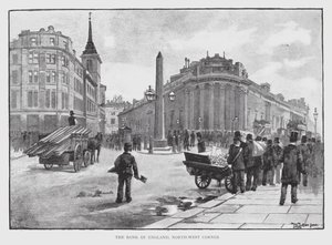 Die Bank of England, Nordwest-Ecke von William Luker