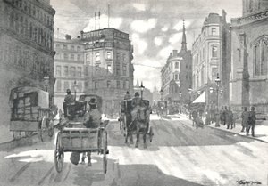 Die Mansion House Station, District Railway Queen Victoria Street von William Luker