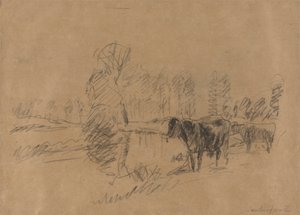 Rinder in einer Landschaft von William Mark Fisher