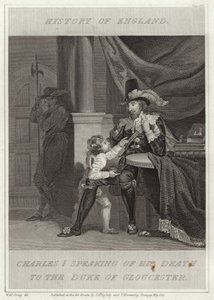 Karl I. spricht über seinen Tod mit dem Herzog von Gloucester von William Marshall Craig