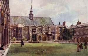 Die Halle des Trinity College vom Neviles Hof von William Matthison