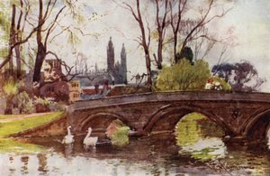 Trinity Bridge, Kings College Kapelle in der Ferne von William Matthison