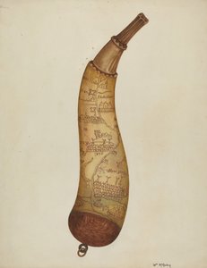 Pulverhorn, um 1940 von William McAuley