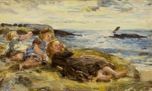 Kinder am Strand, Machrihanish von William McTaggart