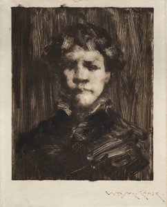 Kopf eines Jungen von William Merritt Chase