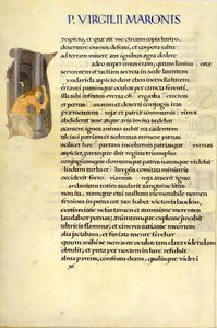 Helena versteckt sich im Tempel der Vesta, Seite 50 aus Virgils "Aeneis"