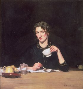 Eine Dame beim Frühstück von William Nicholson