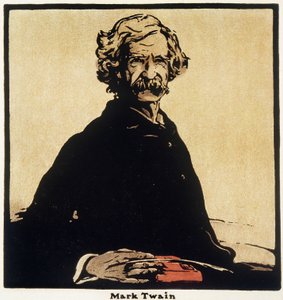Porträt von Mark Twain (1835-1910), amerikanischer Schriftsteller