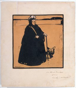 Porträt von Königin Victoria mit Hund von William Nicholson