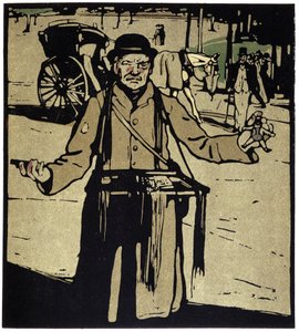 Spielzeughändler, London - in "Types of London" von William Nicholson (1872-1949), ed Floury von William Nicholson