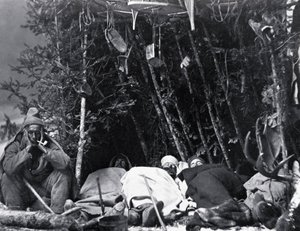 Leben des Trappers in Kanada, Foto von Nottman, ca. 1890