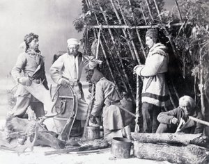 Leben des Trappers in Kanada, Foto von Nottman, ca. 1890 von William Notman
