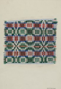 Handgewebte Decke, ca. 1937 von William O. Fletcher