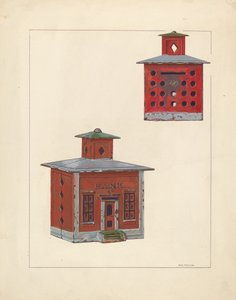 Rote Schulhausbank, ca. 1937 von William O. Fletcher