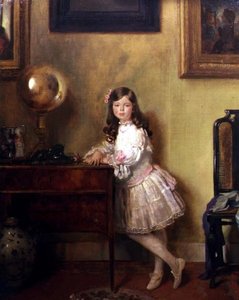Miss Anne Harmsworth in einem Innenraum von William Orpen