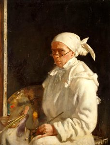 Der Maler: Selbstporträt mit Brille, 1907 von William Orpen