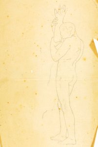 Moses, Aaron und Hur auf dem Berg Horeb (Studie - Figur rechts) von William Page