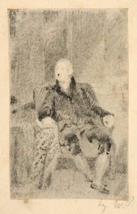 Sitzender Mann in Kleidung des 18. Jahrhunderts von William Page