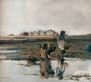 Muschelsammeln, ca. 1908