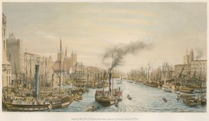 Der Pool, von der London Bridge, Morgen von William Parrott