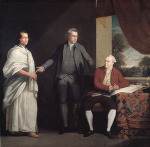 Omai, Joseph Banks und Dr. Daniel Solander, ca. 1775-6