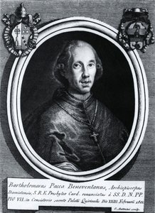 Porträt von Bartolomeo Pacca, italienischer Kardinal, Gravur