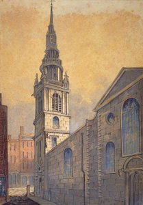 Kirche St. Mary le Bow vom Bow Churchyard, City of London von William Pearson