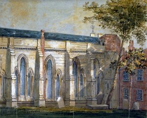 Ansicht der Temple Church, London, ca. 1810