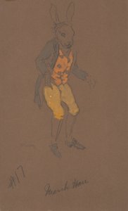 Märzhase Kostümdesign aus Alice im Wunderland von William Penhallow Henderson