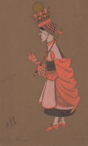 Rote Königin Kostümentwurf für Alice im Wunderland, 1915 von William Penhallow Henderson