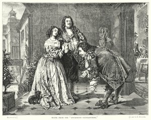 Szene aus dem Bourgeois Gentilhomme (Gravur)