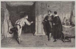Die Herausforderung, der Kampf eines Puritaners zwischen Ehre und Gewissen von William Quiller Orchardson
