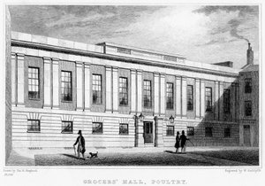Grocers Hall, Poultry, City of London, 19. Jahrhundert