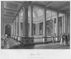 Reform Club. Die Korridore des Salons