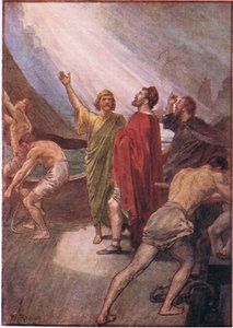 Timoleon segelt nach Sizilien, aus Plutarch Lives, veröffentlicht von T C & E C Jack Ltd von William Rainey